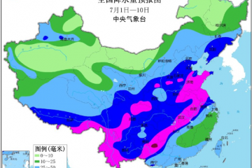 長江中下游地區(qū)出現(xiàn)降雨間歇 ()